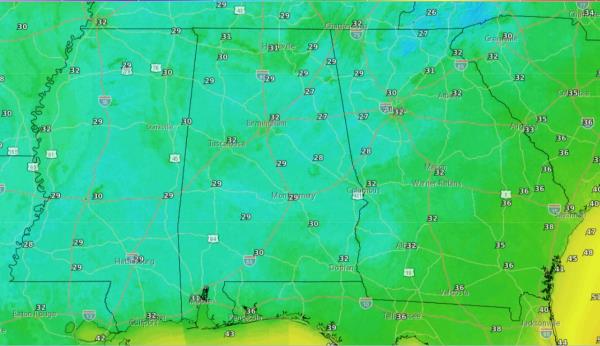 Friday am lows